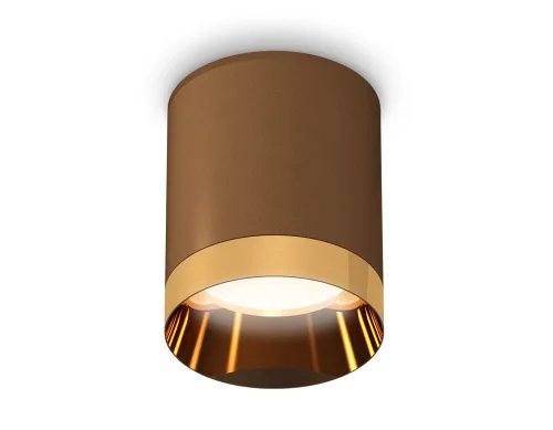 Светильник накладной Techno spot XS6304011 Ambrella light коричневый 1 лампа, основание коричневое в стиле современный круглый