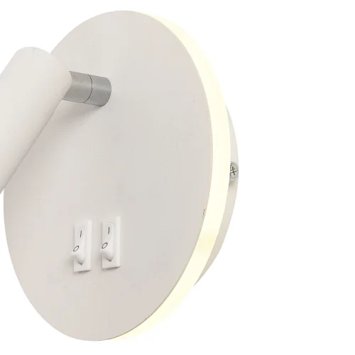 Бра с выключателем Trinity Ii LED LAMPS 81102/1C WHITE Natali Kovaltseva белый на 1 лампу, основание белое в стиле хай-тек современный для чтения фото 3