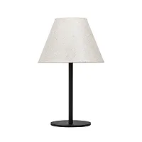 Настольная лампа Alea A5068LT-1BK Arte Lamp белая на 1 лампу, основание чёрное металл в стиле современный 
