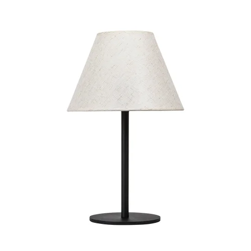 Настольная лампа Alea A5068LT-1BK Arte Lamp белая на 1 лампу, основание чёрное металл в стиле современный 
