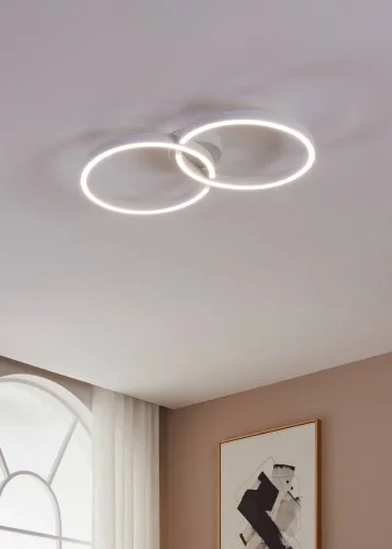 Светильник потолочный LED Amandolo 900954 Eglo белый на 1 лампу, основание белое в стиле хай-тек современный фото 2