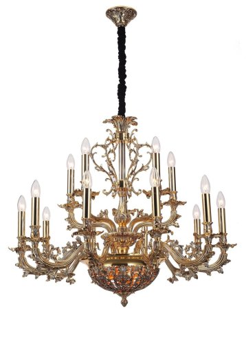 Люстра подвесная FIRENZE 1780.15.3 antique gold Lucia Tucci без плафона на 18 ламп, основание золотое в стиле классический Люстра подвесная FIRENZE 1780.15.3 antique gold Lucia Tucci без плафона на 18 ламп, основание золотое в стиле классический
