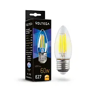 Светодиодная лампа Crystal Candle 6W 3000K E27 7208 Voltega E27 6вт