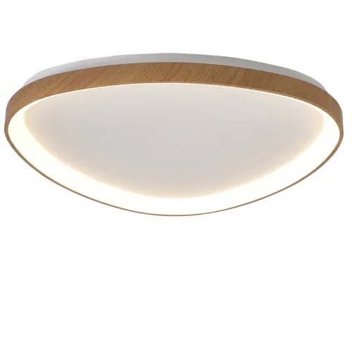 Люстра потолочная LED с пультом Niseko 8636 Mantra коричневая бежевая на 1 лампа, основание бежевое коричневое в стиле современный хай-тек с пультом