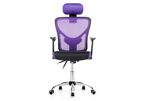 Компьютерное кресло Lody 1 фиолетовое / черное 11481 Woodville, чёрный фиолетовый/ткань, ножки/металл/хром, размеры - *1230***600*680 фото 5