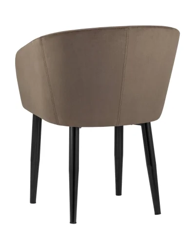 Кресло Ральф велюр коричневый УТ000004169 Stool Group, коричневый/велюр, ножки/металл/чёрный, размеры - ****580*600 фото 5