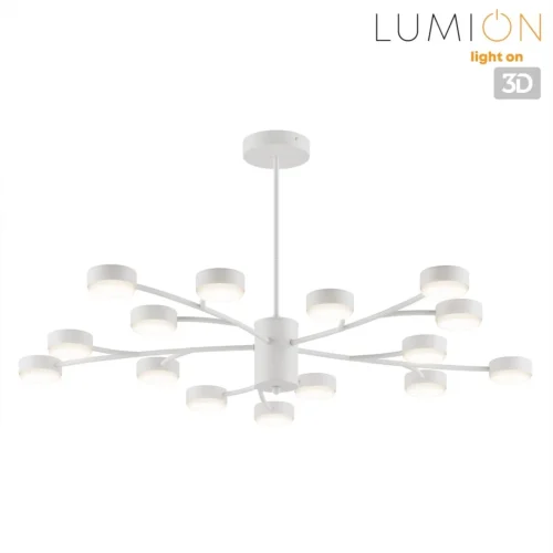 Люстра на штанге Torina 8265/15 Lumion белая на 15 ламп, основание белое в стиле минимализм фото 5