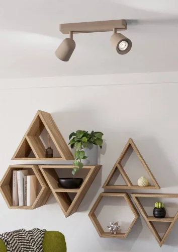 Спот с 2 лампами Camaldoli 902344 Eglo бежевый GU10 в стиле современный фото 2 Спот с 2 лампами Camaldoli 902344 Eglo бежевый GU10 в стиле современный фото 2