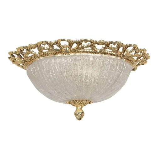 Люстра потолочная Vigilanza E 1.13.36 GH Arti Lampadari белая на 3 лампы, основание золотое в стиле классический 