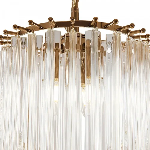 Светильник подвесной Onda FR5182PL-03FG Freya прозрачный 3 лампы, основание золотое в стиле современный  фото 3