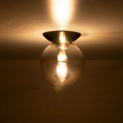Светильник потолочный Томми CL102513 Citilux янтарный 1 лампа, основание бронзовое в стиле современный шар фото 2