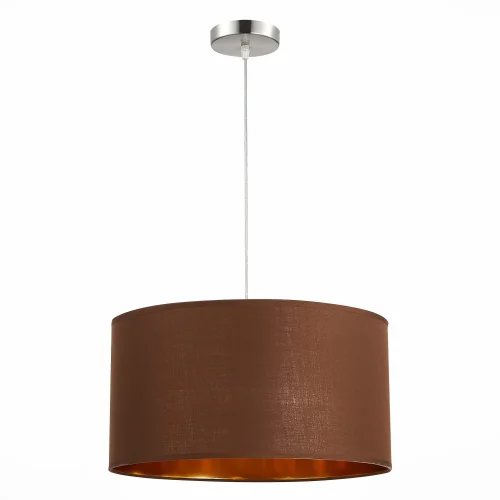 Светильник подвесной Brescia SLE300593-01 Evoluce коричневый 1 лампа, основание никель в стиле современный  фото 2