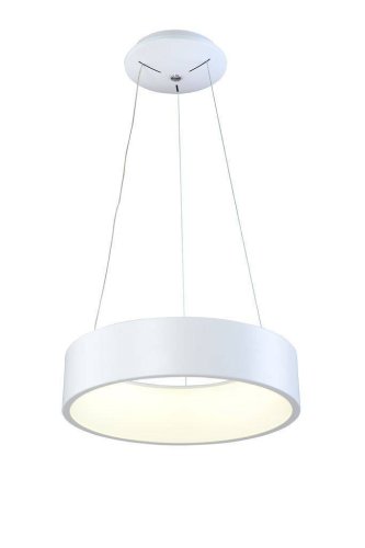 Люстра подвесная LED Enfield OML-45203-42 Omnilux белая на 1 лампа, основание белое в стиле хай-тек кольца