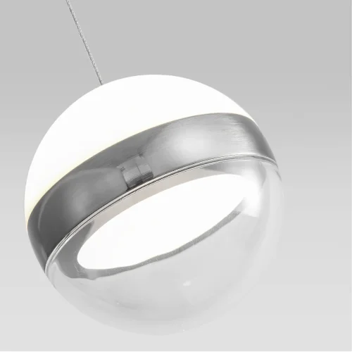 Светильник подвесной LED Roni 5037/9L Odeon Light белый 1 лампа, основание античное бронза никель в стиле современный шар фото 6