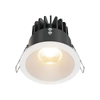 Светильник точечный LED Zoom 2700K 12Вт 60° IP 65 DL034-01-12W2.7K-W Maytoni белый на 1 лампу, основание белое в стиле современный хай-тек круглый