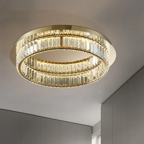 Люстра потолочная BERTOLDA B CH D50 223739-23 ImperiumLoft прозрачная на 1 лампу, основание латунь в стиле современный фото 6