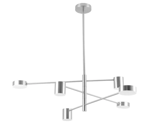 Люстра на штанге LED Мекли 07650-6,02 Kink Light хром на 6 ламп, основание хром в стиле современный хай-тек 