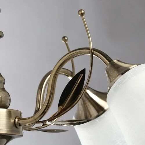 Люстра подвесная Ариадна 105010105 DeMarkt белая на 5 ламп, основание античное бронза в стиле классика  фото 7
