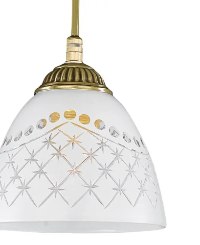 Светильник подвесной L 7052/14 Reccagni Angelo белый 1 лампа, основание античное бронза в стиле классический  фото 2