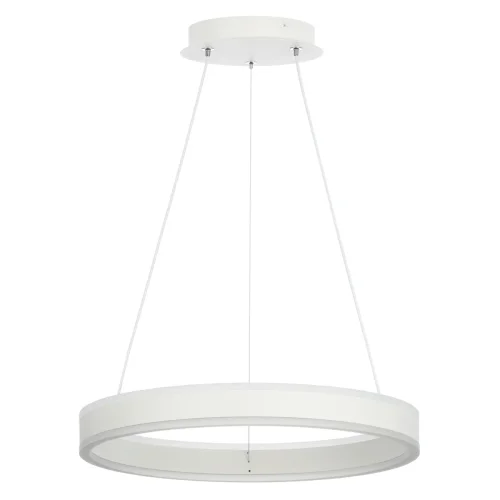 Светильник подвесной LED Дуэт CL719400 Citilux белый 1 лампа, основание белое в стиле хай-тек современный кольца фото 3