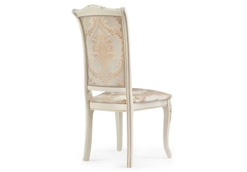 Деревянный стул Керия слоновая кость / ткань С65 499599 Woodville, бежевый/ткань, ножки/массив бука дерево/белый, размеры - ****480*600 фото 5