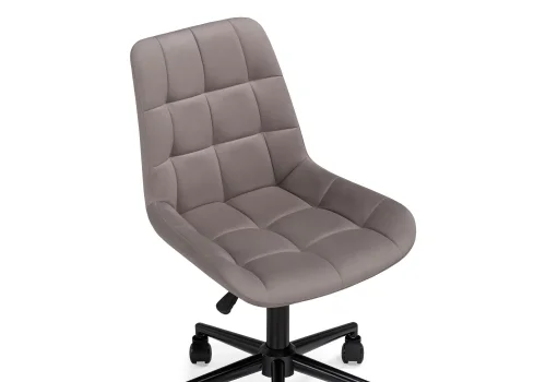Компьютерное кресло Честер латте / черный 489816 Woodville, бежевый/велюр, ножки/металл/чёрный, размеры - *920***490*600 фото 6