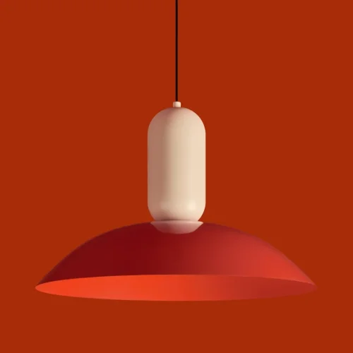 Светильник подвесной Lotus FR5551PL-01WR Freya разноцветный красный на 1 лампу, основание чёрное в стиле джапанди современный мемфис фото 6