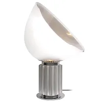 Настольная лампа Taccia 10294/M Silver LOFT IT прозрачная 1 лампа, основание серебряное хром металл в стиле  