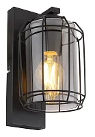Бра Kammi 15559W Globo прозрачный 1 лампа, основание чёрное в стиле лофт современный 