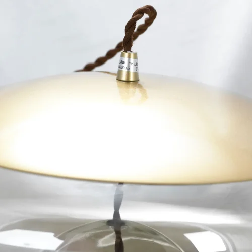 Светильник подвесной LED Acquario LSP-8357 Lussole прозрачный 1 лампа, основание матовое золото в стиле современный выдувное фото 3