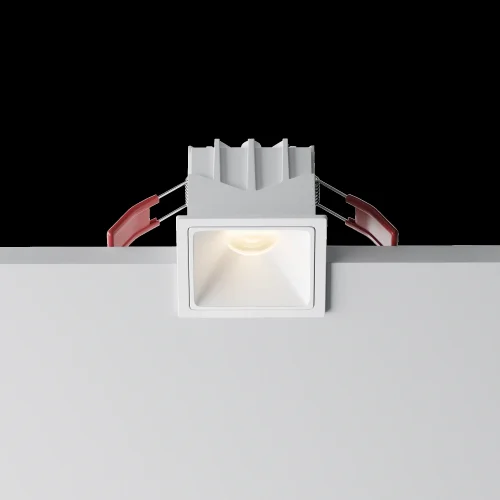 Светильник точечный LED Alfa LED DL043-01-10W3K-SQ-W-1 Maytoni белый на 1 лампу, основание белое в стиле современный хай-тек квадратный фото 8