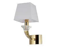 Бра 11401/A gold Newport белый 1 лампа, основание прозрачное в стиле классика модерн американский 