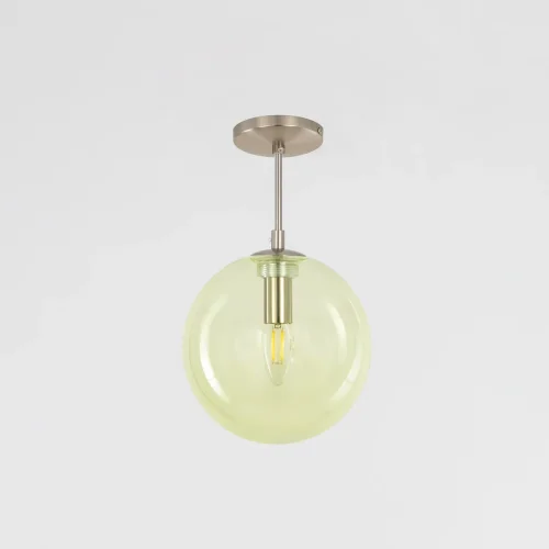 Светильник подвесной Томми CL102626 Citilux зелёный 1 лампа, основание матовое хром в стиле современный шар фото 6