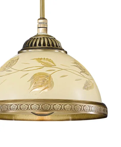 Светильник подвесной L 6208/16 Reccagni Angelo жёлтый 1 лампа, основание античное бронза в стиле классический  фото 2