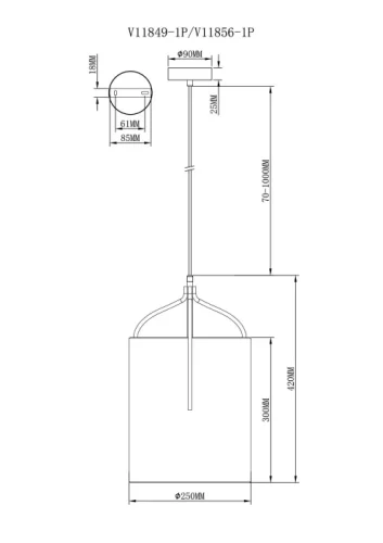 Светильник подвесной Inari V11849-1P Moderli белый на 1 лампу, основание чёрное в стиле арт-деко современный фото 3 Светильник подвесной Inari V11849-1P Moderli белый на 1 лампу, основание чёрное в стиле арт-деко современный фото 3