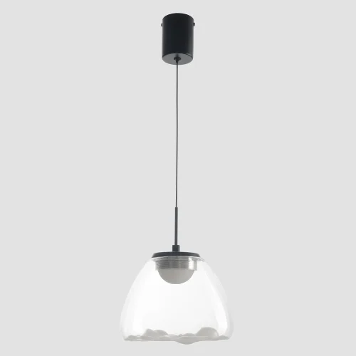 Светильник подвесной LED ARIA SP5W LED Crystal Lux прозрачный на 1 лампу, основание чёрное в стиле современный фото 5