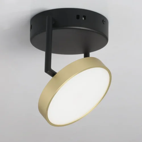 Светильник потолочный LED с пультом Гэлэкси 632017601 DeMarkt золотой 1 лампа, основание чёрное в стиле хай-тек с пультом фото 4