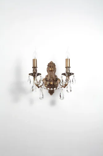 Бра FIRENZE W141.2 antique Lucia Tucci без плафона на 2 лампы, основание бронзовое в стиле классический 