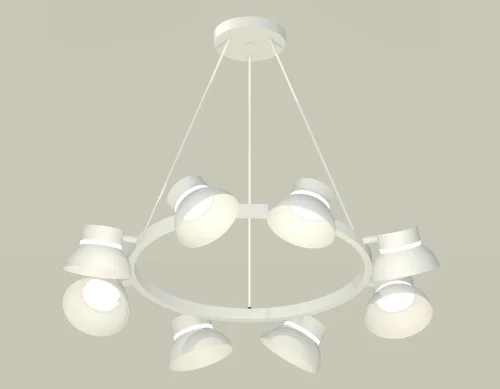 Светильник подвесной XB9195100 Ambrella light белый 8 ламп, основание белое в стиле хай-тек современный 