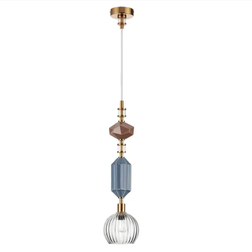 Светильник подвесной Terra 5414/1D Odeon Light прозрачный на 1 лампу, основание античное бронза в стиле классический арт-деко встраиваемый
