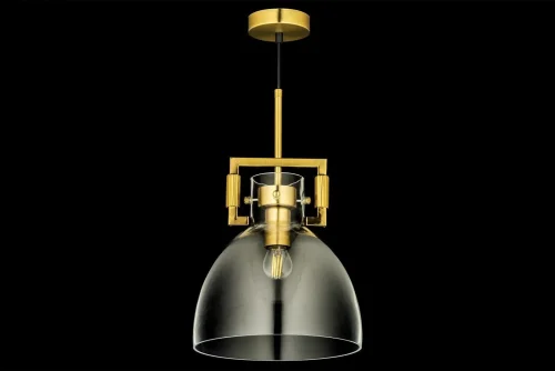 Светильник подвесной Daiano E 1.P1 CL Arti Lampadari прозрачный 1 лампа, основание золотое в стиле кантри лофт  фото 3