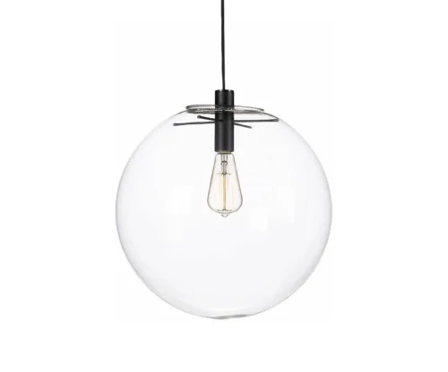 Светильник подвесной Меркурий 07562-30,21 Kink Light прозрачный 1 лампа, основание чёрное в стиле современный шар