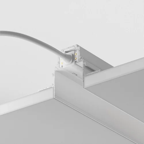Шинопровод трек встраиваемый 3м Magnetic track system Gravity TRX010-423W Maytoni белый в стиле современный для светильников серии Magnetic track system Gravity шинопровод встраиваемый gravity магнитная магнитный фото 3
