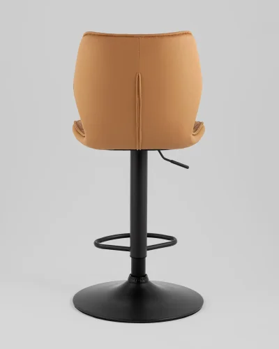 Стул барный Dome, экокожа, коричневый УТ000039360 Stool Group, коричневый/экокожа, ножки//чёрный, размеры - ****445*520 фото 5