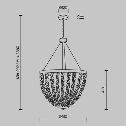 Люстра подвесная Intrigue MOD440PL-06BS Maytoni прозрачная на 6 ламп, основание латунь в стиле современный фото 6 Люстра подвесная Intrigue MOD440PL-06BS Maytoni прозрачная на 6 ламп, основание латунь в стиле современный фото 6