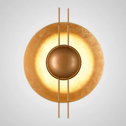 Настенный светильник ZARA H75 191954-26 ImperiumLoft золотой на 1 лампа, основание золотое в стиле современный  фото 2