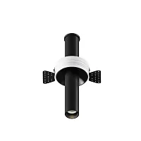 Светильник точечный LED Focus T C140TRS-L200-7W3K-B Maytoni чёрный на 1 лампу, основание чёрное в стиле современный хай-тек для затирки круглый трубочки
