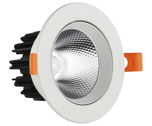 Светильник точечный LED Точка 2127 Kink Light белый на 1 лампу, основание белое в стиле современный круглый