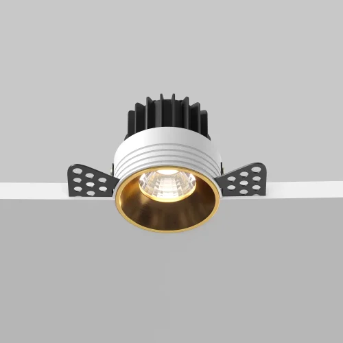 Светильник точечный LED Round DL058-7W4K-TRS-BS Maytoni латунь 1 лампа, основание латунь в стиле современный для затирки фото 6