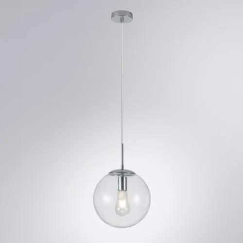 Светильник подвесной Volare A1925SP-1CC Arte Lamp прозрачный 1 лампа, основание хром в стиле современный шар фото 2